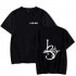 Men Women Summer Seventeen Korean Group Casual Loose T shirt B black L
