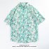 Men Women Summer Short Sleeve Shirts Comfortable Breathable Single breasted Loose Fashion Retro Tops H807 2XL