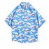 Men Women Summer Short Sleeve Shirts Comfortable Breathable Single breasted Loose Fashion Retro Tops H809 XL