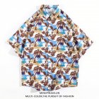 Men Women Summer Short Sleeve Shirts Comfortable Breathable Single-breasted Loose Fashion Retro Tops H809 2XL