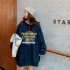 Men Women Sweatshirt Harajuku Style Printing Letter Crew Neck Loose Couple Pullover Tops White XXL