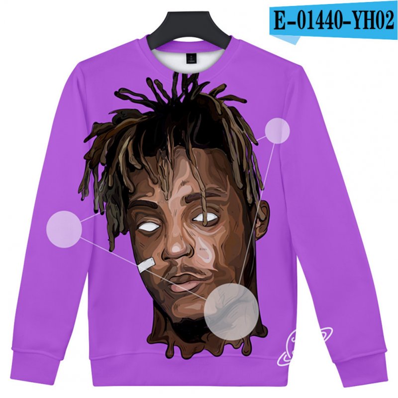 Wholesale Men Women Sweatshirt JUICE WRLD Head Portrait Printing Crew