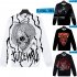 Men Women Sweatshirt Juice WRLD Portrait Flower Skull Crew Neck Unisex Loose Pullover Tops E 01443 S
