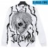Men Women Sweatshirt Juice WRLD Portrait Flower Skull Crew Neck Unisex Loose Pullover Tops E 01443 L