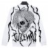 Men Women Sweatshirt Juice WRLD Portrait Flower Skull Crew Neck Unisex Loose Pullover Tops E 01441 L