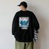 Men Women Sweatshirt KAWS Wanted Crew Neck Printing Loose Fashion Pullover Tops Light grey XL