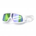 Men Women Swimming Goggles Thickened Waterproof High-definition Double Layer Anti-fog Swim Eyewear A white
