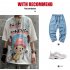Men Women T shirt One Piece Summer Tops Harajuku Style Half Sleeve Crew Neck Pullover  3EK56   white XXL