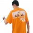 Men Women T shirt Summer Oversize Printing Short Sleeve Shirt Orange M