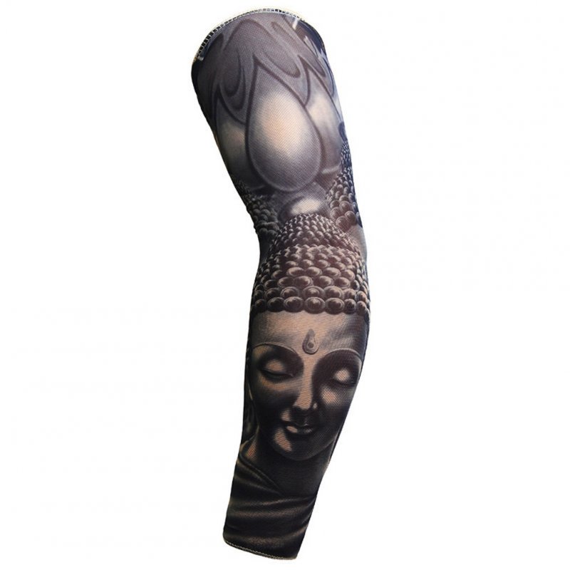 Men Women Tattoo Sleeves Outdoor Sunproof Cool Temporary Sunscreen Arm Sleeves For Outsoor Cycling Running Driving Sports TS-78 One size fits all (L)
