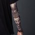Men Women Tattoo Sleeves Outdoor Sunproof Cool Temporary Sunscreen Arm Sleeves For Outsoor Cycling Running Driving Sports TS 77 One size fits all  L 