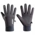 Men Women Thermal Fleece Gloves Waterproof Running Jogging Cycling Ski Sports Touchscreen Fleece Gloves gray One size