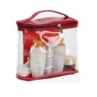 Men Women Transparent High Capacity Makeup Bag with Compartments for Travel Organize