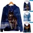 Men Women Unisex Fashion Painting 3D Hoodies Animal Wolf Print Casual Hooded Sweatshirt N 04725 YH07 Type Q S