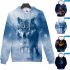 Men Women Unisex New Fashion Painting 3D Hoodies Animal Wolf Print Casual Hooded Sweatshirt Type B S