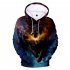 Men Women Unisex New Fashion Painting 3D Hoodies Animal Wolf Print Casual Hooded Sweatshirt Type G XXL
