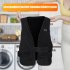 Men Women Usb Heating Vest Windproof Cold Protective Adjustable Size Heated Vest Black Dual control One Size