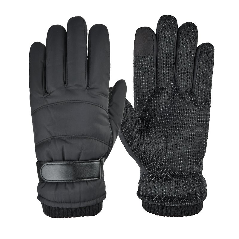 Men Women Warm Ski Gloves Winter Thermal Snowboard Gloves Waterproof Anti-Slip Touch Screen Gloves black_One size