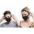 Men Women Washable Breathable Mask Reusable Windproof Dustproof Slim Face Sponge Mask black