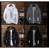 Men Women Waterproof Windbreaker Jacket Hoodie Casual Sports Outwear Coat gray S