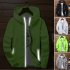 Men Women Waterproof Windbreaker Jacket Hoodie Casual Sports Outwear Coat green M