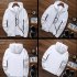 Men Women Waterproof Windbreaker Jacket Hoodie Casual Sports Outwear Coat white M