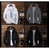 Men Women Waterproof Windbreaker Jacket Hoodie Casual Sports Outwear Coat black L