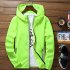 Men Women Waterproof Windbreaker Jacket Hoodie Casual Sports Outwear Coat white L