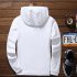 Men Women Waterproof Windbreaker Jacket Hoodie Casual Sports Outwear Coat white L