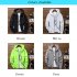 Men Women Waterproof Windbreaker Jacket Hoodie Casual Sports Outwear Coat white L