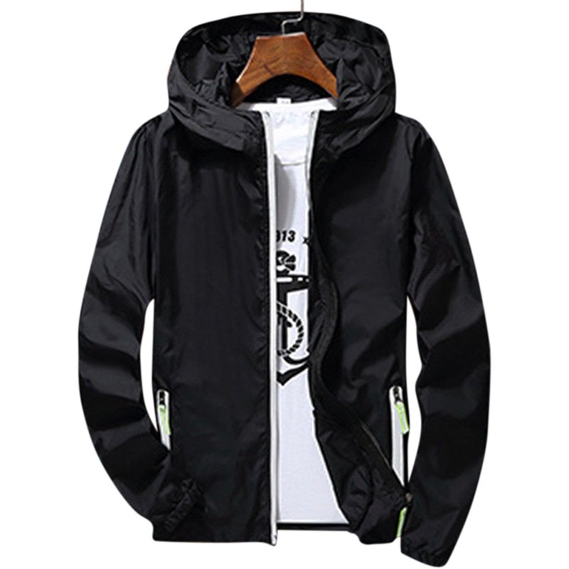 Water and Wind Proof Hoodie Jacket black M