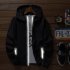 Men Women Waterproof Windbreaker Jacket Hoodie Casual Sports Outwear Coat black M