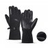 Men Women Winter Cycling Gloves Touch Screen Shock Absorption Anti Slip Windproof Thickening Plush Lining Full Finger Gloves For MTB Gravel Road Bike black M