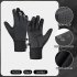 Men Women Winter Cycling Gloves Dual Waterproof Protection Windproof Anti Slip Touch Screen Breathable Warm Bike Gloves For MTB Gravel Road Bike grey L