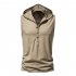 Men Workout Hooded Tank Tops Summer Solid Color Sleeveless Casual T shirt For Running Fitness black M