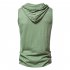 Men Workout Hooded Tank Tops Summer Solid Color Sleeveless Casual T shirt For Running Fitness black M
