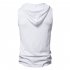 Men Workout Hooded Tank Tops Summer Solid Color Sleeveless Casual T shirt For Running Fitness black M