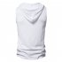 Men Workout Hooded Tank Tops Summer Solid Color Sleeveless Casual T shirt For Running Fitness Army Green S