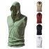 Men Workout Hooded Tank Tops Summer Solid Color Sleeveless Casual T shirt For Running Fitness White M