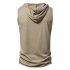 Men Workout Hooded Tank Tops Summer Solid Color Sleeveless Casual T shirt For Running Fitness wine red M