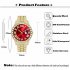 Men Wristwatch With Date Stainless Steel 44mm Diamond set Dial Luxury Large Dial Water Proof Vintage Quartz Wristwatch green gold belt