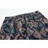 Men Yoga Pants Fashion Contrast Color Middle Waist Trousers Casual Cotton Linen Loose Large Size Pants navy blue 2XL