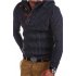 Men s Autumn Casual Long Sleeve Slim Solid Color V neck Bottoming Shirt Sweater Horn Button Sweater Top Light gray L