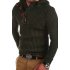Men s Autumn Casual Long Sleeve Slim Solid Color V neck Bottoming Shirt Sweater Horn Button Sweater Top black XL