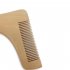 Men s Beard Comb Stainless Steel Right Angle Styling Template Wood Color Comb Wood color 11 5   11cm