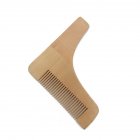 Men's Beard Comb Stainless Steel Right Angle Styling Template Wood Color Comb Wood color_11.5 * 11cm