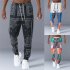 Men s Casual Pants Paisley Retro Style Printing Casual Sports Jogging Pants Blue and white  M