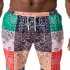 Men s Casual Pants Paisley Retro Style Printing Casual Sports Jogging Pants Red green  L