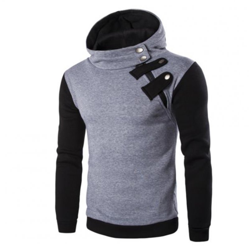 Men's Cause Hooded Slim Fit Cotton Long Sleeve Pullover Sweatershirt Tops Hoodies light grey_2XL