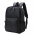 Men s Concise Soft PU Leather Travel Backpack Casual Dual Zipper Computer Bag Schoolbag for Students